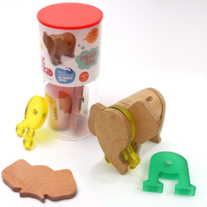가베가족 파우나자석블록코끼리 안전 원목장난감 이미지