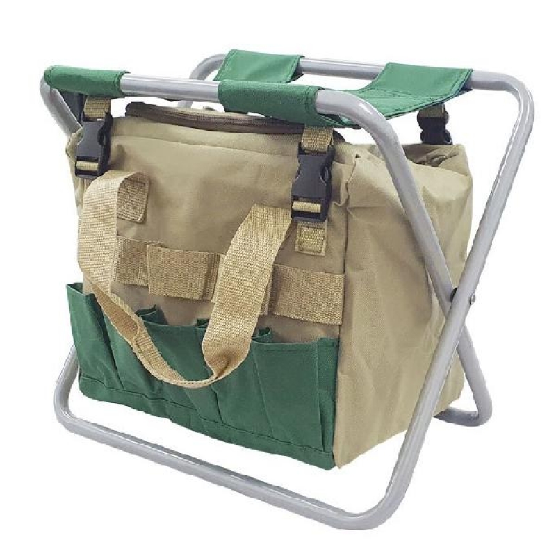 휴대용 접이식 원예툴 캠핑 낚시 수납 가방 의자 세트 이미지