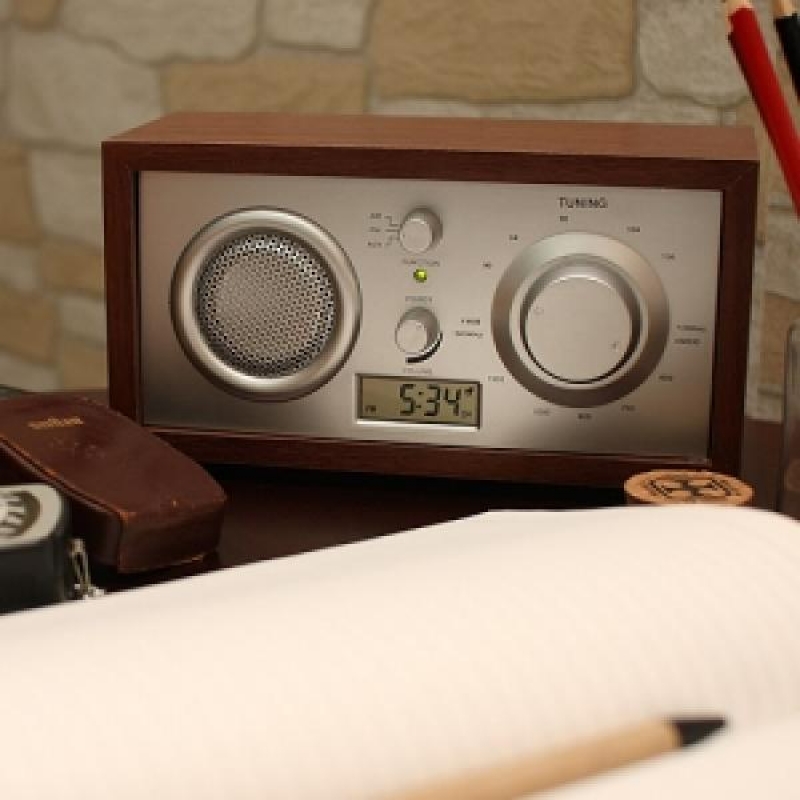 [한정] Wooden retro radio - Dark Brown 이미지