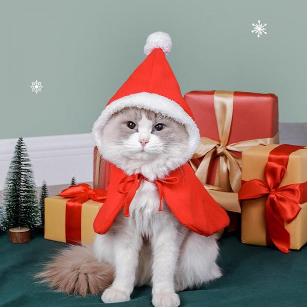 애견 크리스마스 산타겨울 망토옷 반려동물 강아지 고양이 성탄절 다양한사이즈 이미지