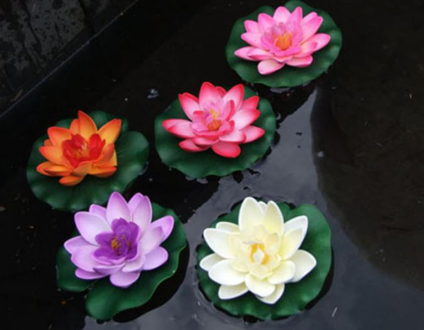 [생화같은조화]물에뜨는 부처님오신날 연꽃 조화 인조꽃 연못 인테리어 이미지