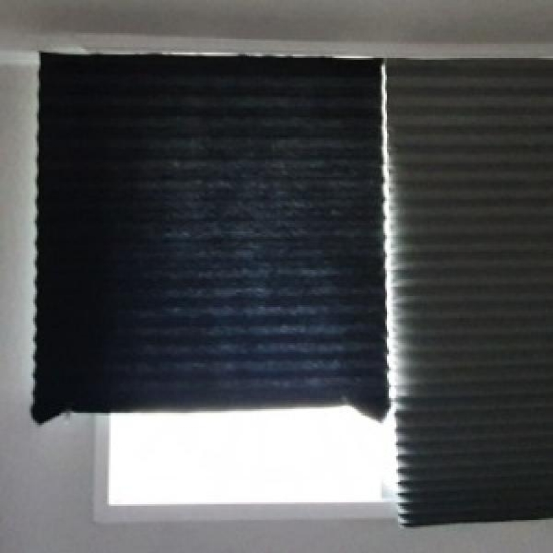 붙이는 창문 방 햇빛 차단 암막 블라인드 가리개 블랙 이미지