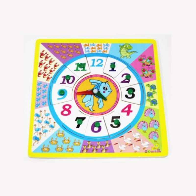 (SM)어린이 학습용 원목 시계 교구 디자인 랜덤 이미지
