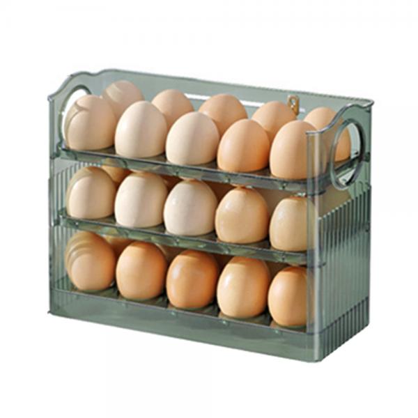 냉장고 3단 수납 계란 달걀 30개 신선 투명 트레이 이미지
