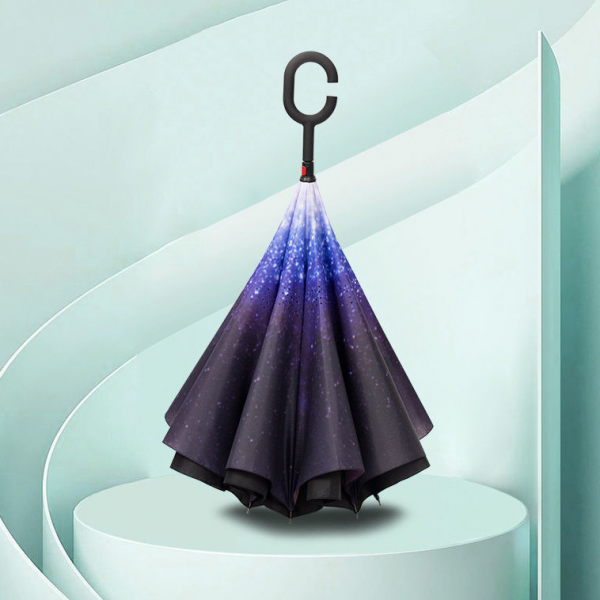 세우는 서있는 안젖는 거꾸로접는 우산 판촉용 장우산 이미지