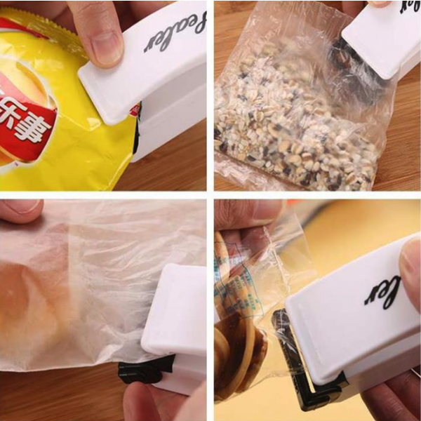 미니 쿠키 과자 포장 비닐밀봉 건전지 씰링기 실링기  이미지