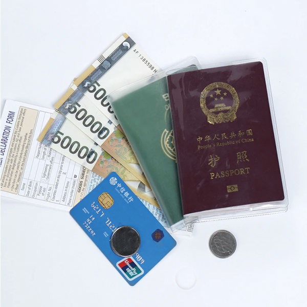 투명 여권 커버 지갑 케이스 여행사 답례품  이미지