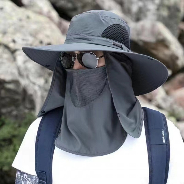페이스 선바이저 사파리모자 남자 얼굴가리개 낚시 등산 여름 모자 이미지