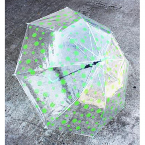 투명우산 땡땡이 비닐우산 어린이우산-색상랜덤발송 이미지