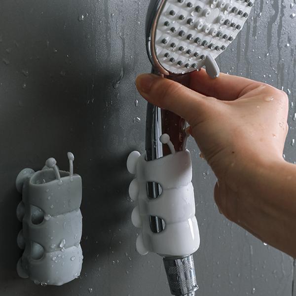 [POIPOI] 샤워기 거치대 홀더 흡착식 만능 실리콘 샤워기걸이 완전편한 샤워홀더 욕실 생활 용품 이미지
