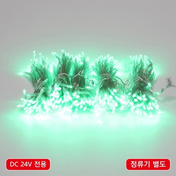 LED 300구 연결형DC24V 투명선 녹색정류기 별도 이미지