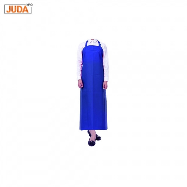 목걸이형 우레탄 방수 앞치마 무광 소형 파랑 이미지