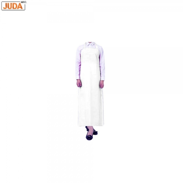 목걸이형 우레탄 방수 앞치마 무광 소형 흰색 이미지